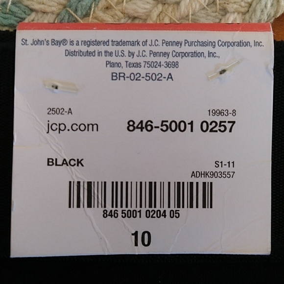 NEW St. John's Bay Secretly Slender Corduroy Pants 10 Black - Picture 7 of 15